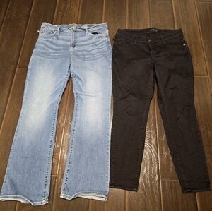 Rock and Republic Jeans size 18 2 pairs pants bootcut flare skinny & stretch